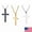 Black, variant on Women Chain Necklace Black Cross Stainless Steel Pendant Crucifix Jesus Gift US.-Gold