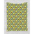 thumbnail image 1 of Avocado Tapestry, Pattern with Delicious Vegan Elements on Monochrome Zigzag Background Print, Wall Hanging for Bedroom Living Room Dorm Decor, 40W X 60L Inches, Black Brown Green, by Ambesonne, 1 of 2