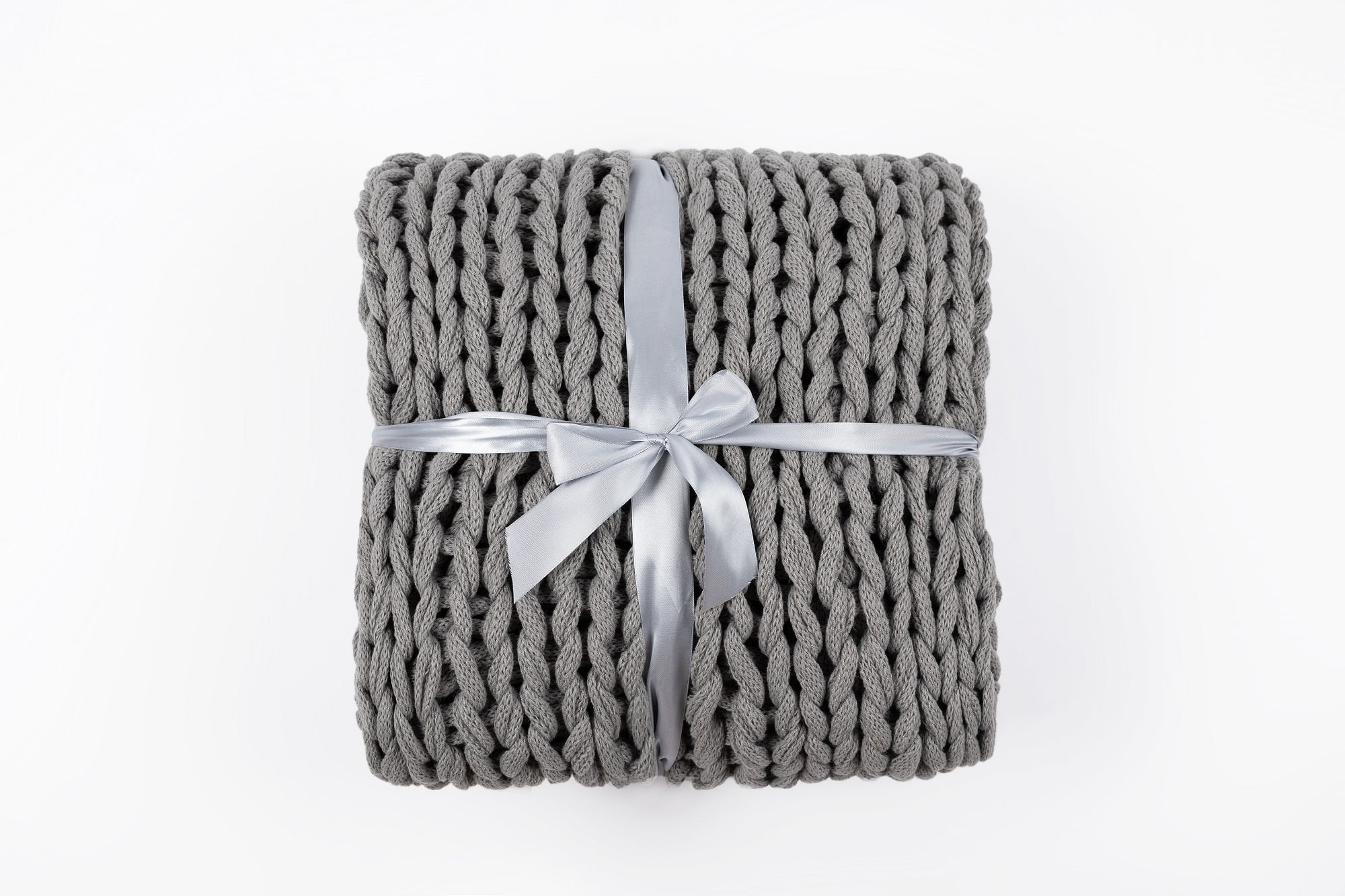 Chunky Grey Throw Blanket Image Essay Home Decor