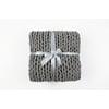 Silver One Super Chunky Knitted Throw Blanket, Gray, 50  x 60
