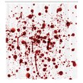 thumbnail image 3 of Ambesonne Bloody Shower Curtain, Splashes of Blood Scary, 69"Wx84"L, Red White, 3 of 3