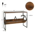 thumbnail image 2 of TOYTEXX Table Console, Table d'Entrée Industrielle en Bois de 109 cm avec Prises de Courant et Ports USB, 2 of 5