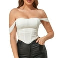 thumbnail image 3 of Justaucorps Gainant pour Femmes, Corset en Dentelle Contrastée avec String, 3 of 9