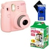 Fujifilm Instax Mini 8 Instant Film Camera (Pink) + Fujifilm Instax Mini Instant Film (20 sheets) + HeroFiber® Ultra Gentle Cleaning Cloth
