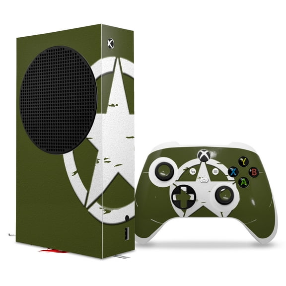 WraptorSkinz Skin Wrap compatible with the 2020 XBOX Series S Console and Controller Distressed Army Star (XBOX NOT INCLUDED)