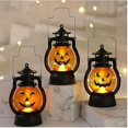 thumbnail image 5 of Lámpara de aceite de Halloween Linterna de calabaza portátil Decoración de calavera Luz nocturna Lámpara de calabaza de Halloween Linterna decorativa fantasma portátil Led Retro Ha, 5 of 5