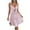 Pink, variant on PuLe Summer Women's Summer Suspenders V-neck Floral Bow Dress