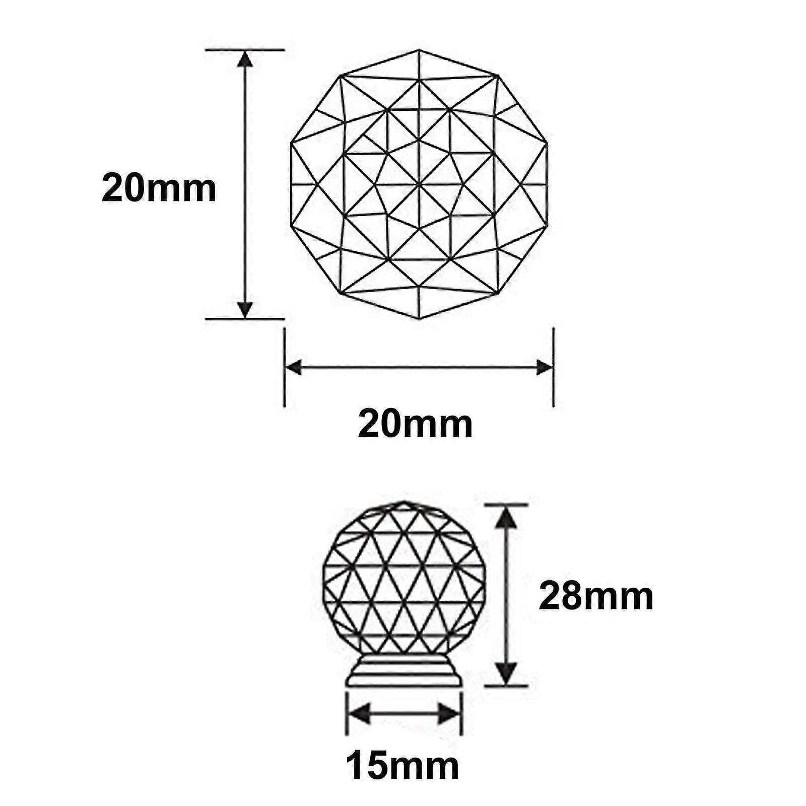 10 x 20mm Round Glass Kitchen Cabinet Handles Clear Diamond Furniture Drawer Handles Crystal Cabinet Pulls with Screws