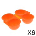 thumbnail image 1 of 3 contenedores de almacenamiento de huevos portátiles plegables para acampar al aire libre, senderismo, Picnic, color naranja 6 piezas, 1 of 10