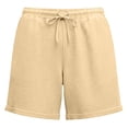 thumbnail image 4 of Ceisia Men's Casual Crinkled Cotton Shorts Summer Loose Wide Leg 5 Inch Shorts with Side Pockets Yellow XL Gifts, 4 of 4