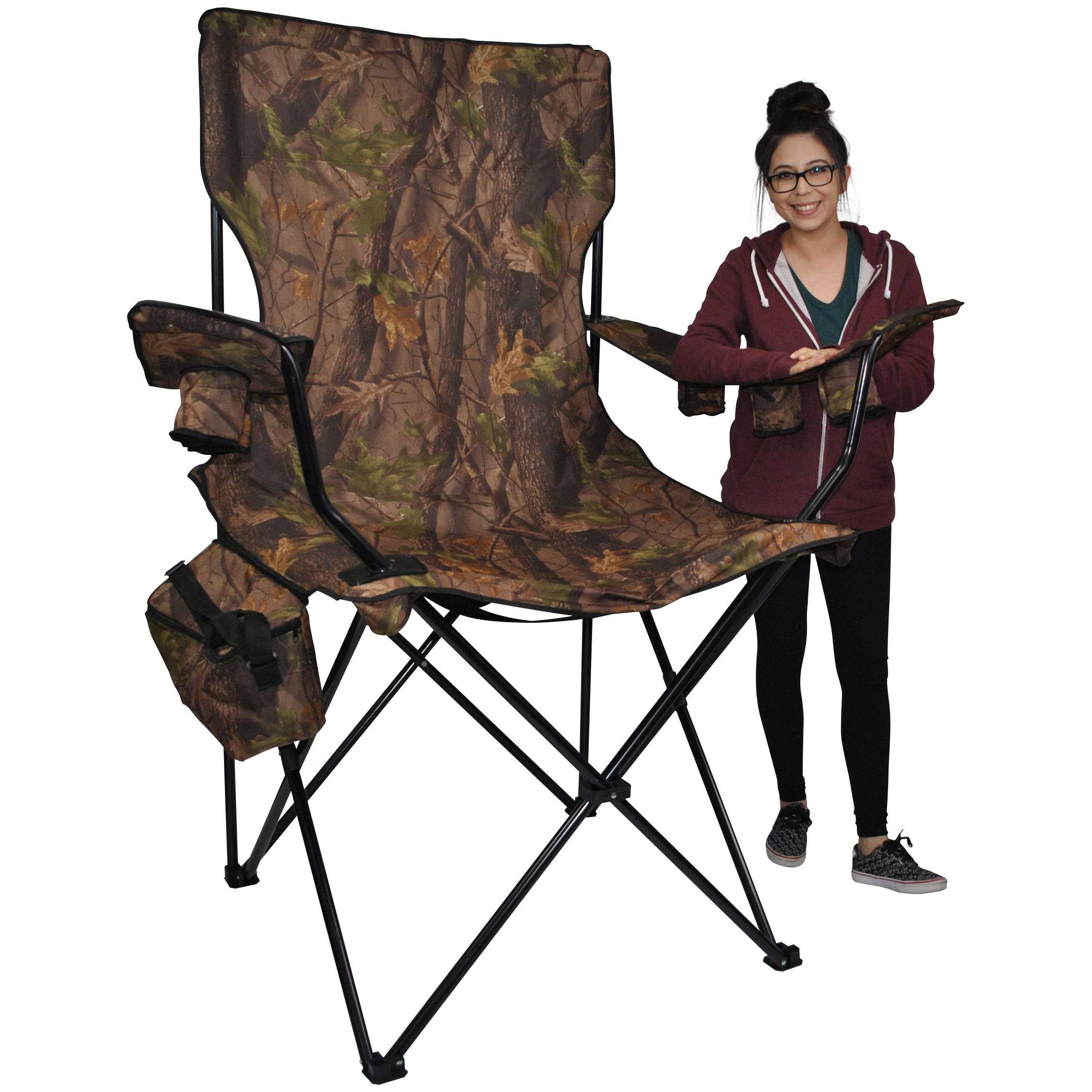 Giant Kingpin Folding Chair Chair With 6 Cup Holders Cooler Bag