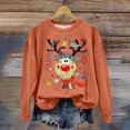 thumbnail image 6 of Sgkm Crewneck Sweatshirts Women Casual Long Sleeve Graphic Tee Shirts Pullover Tops for Women XXL Orange, 6 of 7