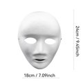thumbnail image 2 of White Blank Paper Pulp Full Face Mask, White Masquerade Mask, Carnival Mask for Women, Mask for Masquerade Party, 9X7 in Unpainted Halloween Diy Blank Mask for Customized, 2 of 6
