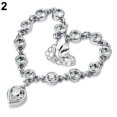 thumbnail image 2 of Ayyufe Bracelet Heart Shape Rhinestone Alloy Women Chain Bracelets for Daily Wear, 2 of 6