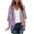 thumbnail image 2 of Avirosel Women's Floral Print Kimono Cardigan Loose Casual Cover Up Blouse Tops Lightweight Open Front Summer Tops for Beach Vacation Daily Streetwear Outfits, 2 of 5
