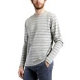 thumbnail image 3 of Knowledge Cotton Apparel Mens Striped Organic Cotton Sweatshirt XX-Large Gray, 3 of 3