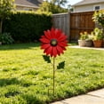 thumbnail image 4 of Garden Decor for Outside 27 inch Sunflower Garden Stakes Spring Decor Metal Flower Yard Art for Outdoor Lawn Ornaments Garden Pathways and Patio Decoration, 4 of 7