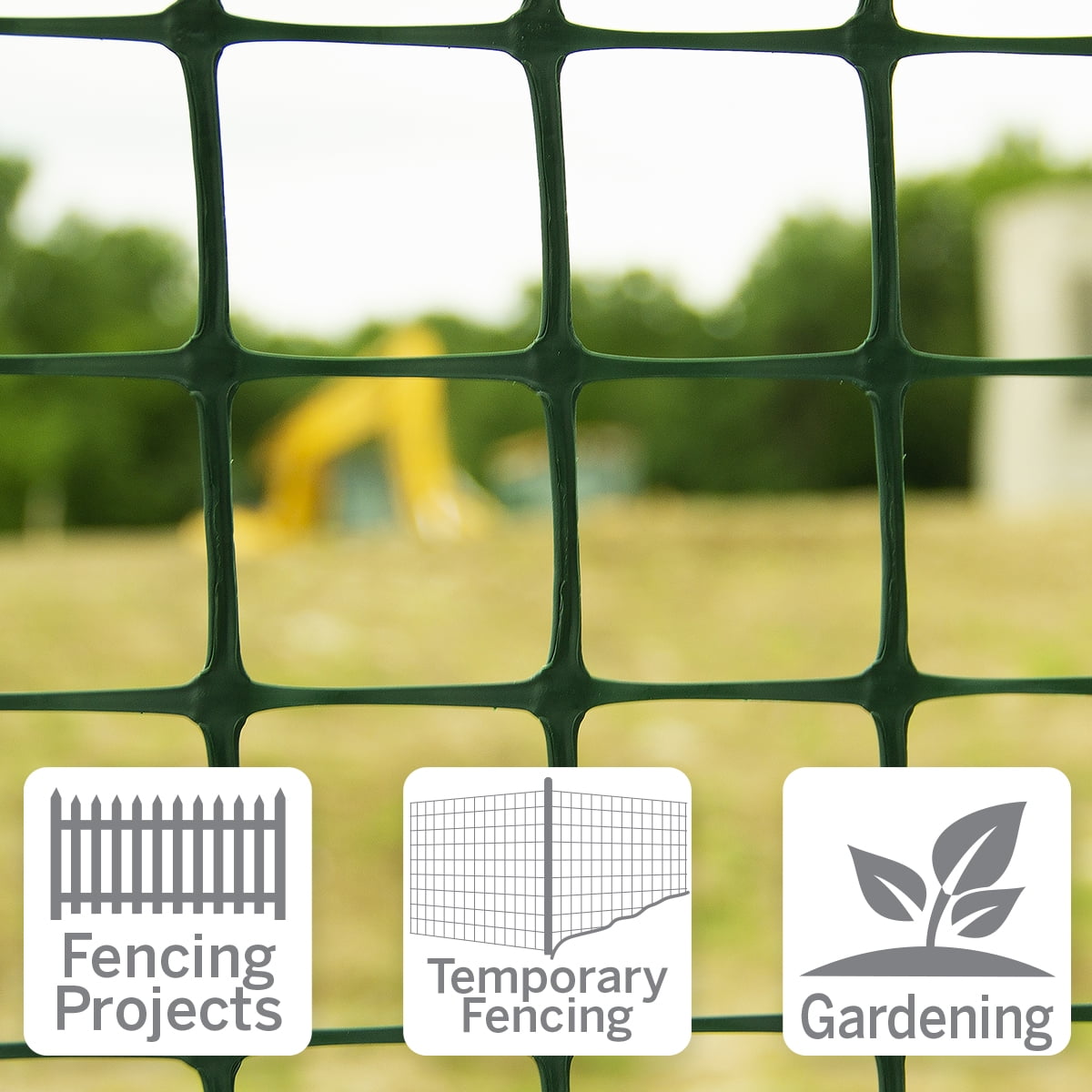 (2 pack) Garden Craft 24in H x 25ft L Green Plastic Fence