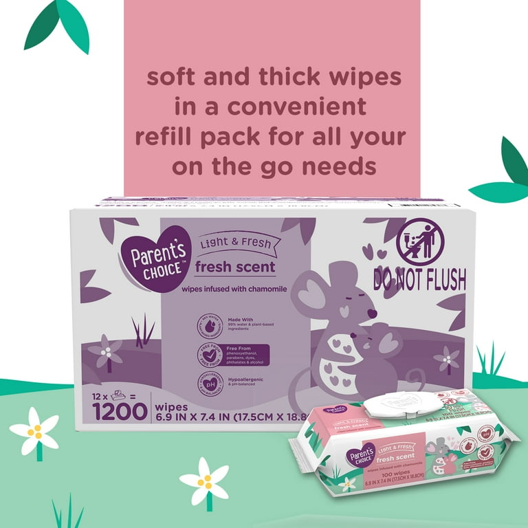 Parent's Choice Aloe Baby Wipes, Tub Pack (80 Total Wipes), 45% OFF