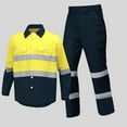 thumbnail image 2 of Multiple Pockets Men Work Suits 2 Piece Workwear Sets Faddish Patchwork Reflective Tape Outwear Pants Worker Sets, 2 of 8