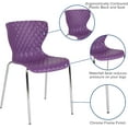 thumbnail image 4 of WYDK Ergonomic chairs available in a variety of colors，Contemporary Design Plastic Stack Chair,Modern,Office, living room, bedroom, for indoor use,Purple, 4 of 10