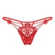 thumbnail image 1 of Gibobby Ropa interior mujer algodón Bragas sexis transparentes encaje para mujer, bragas sexis con Tanga bordadas tentación bordadas huecas （Rojo，Talla única), 1 of 3