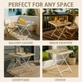 thumbnail image 4 of 4-Pack Modern Color Block Chairs &amp; Folding Table Set - Indoor/Outdoor PP &amp; Metal, White/Orange/Beige Chairs, White/Khaki Table - All-Weather, Heavy-Duty, Easy Clean, 4 of 29