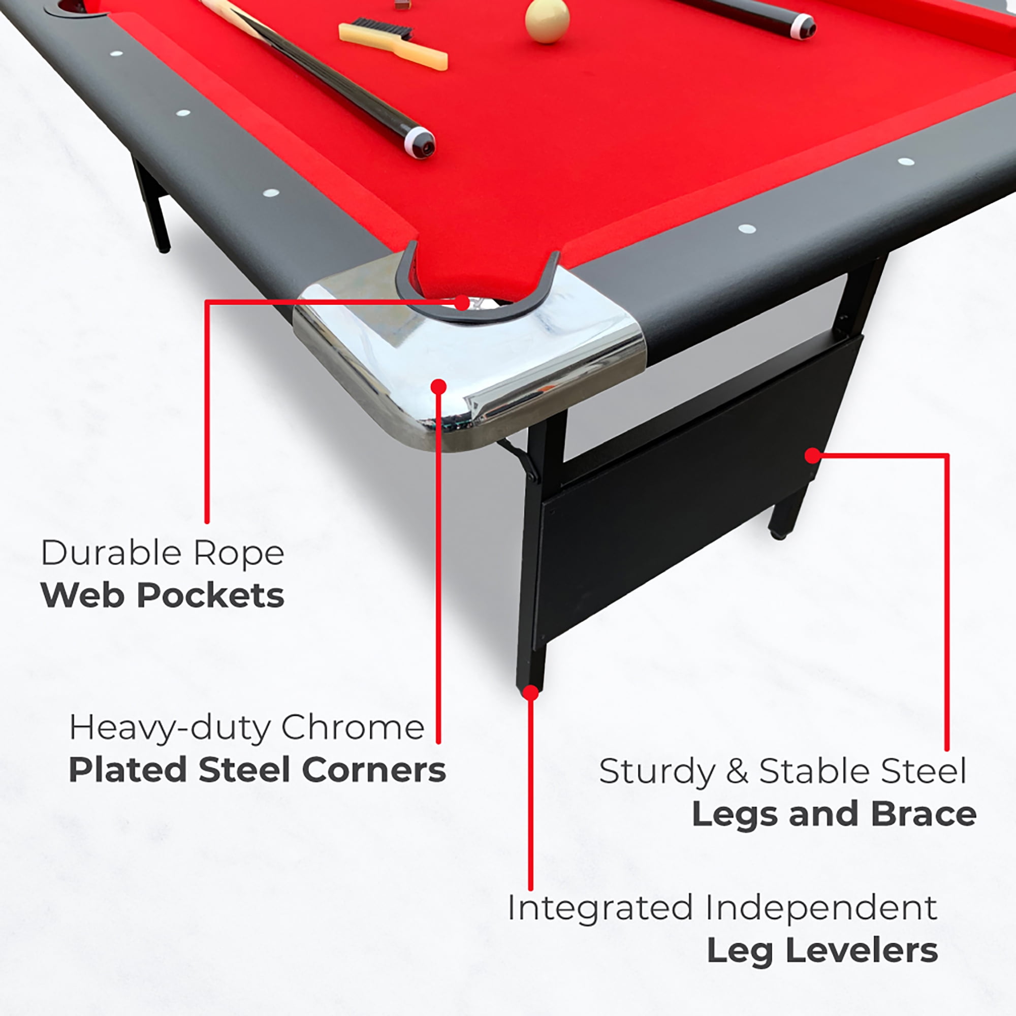 Hathaway Park Avenue 7 Foot Pool Table Tennis Combination with