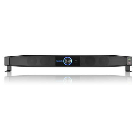 Smalody Soundbar USB Powered Speakers Home Theater 5W Stereo Subwoofer w/ Microphone Headphone Jack Support LINE IN Music Play for TV Desktop (Best Powered Subwoofer For The Money)