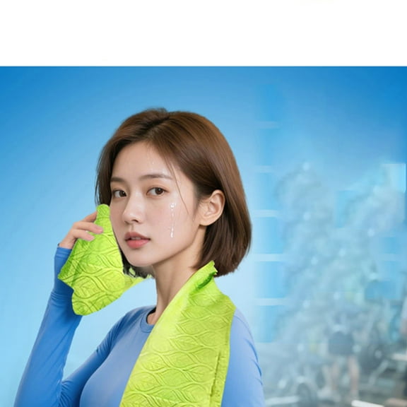 Mbxm Cooling Sweat-Removing Wipes Green Leaf Version,Ice Sports Neck Towel Soft Breathable Chilly Towel Stay Cool Easy Clean for Yoga,Sport,Gym,Workout,Camping,Fitness,Running,Workout More Activities