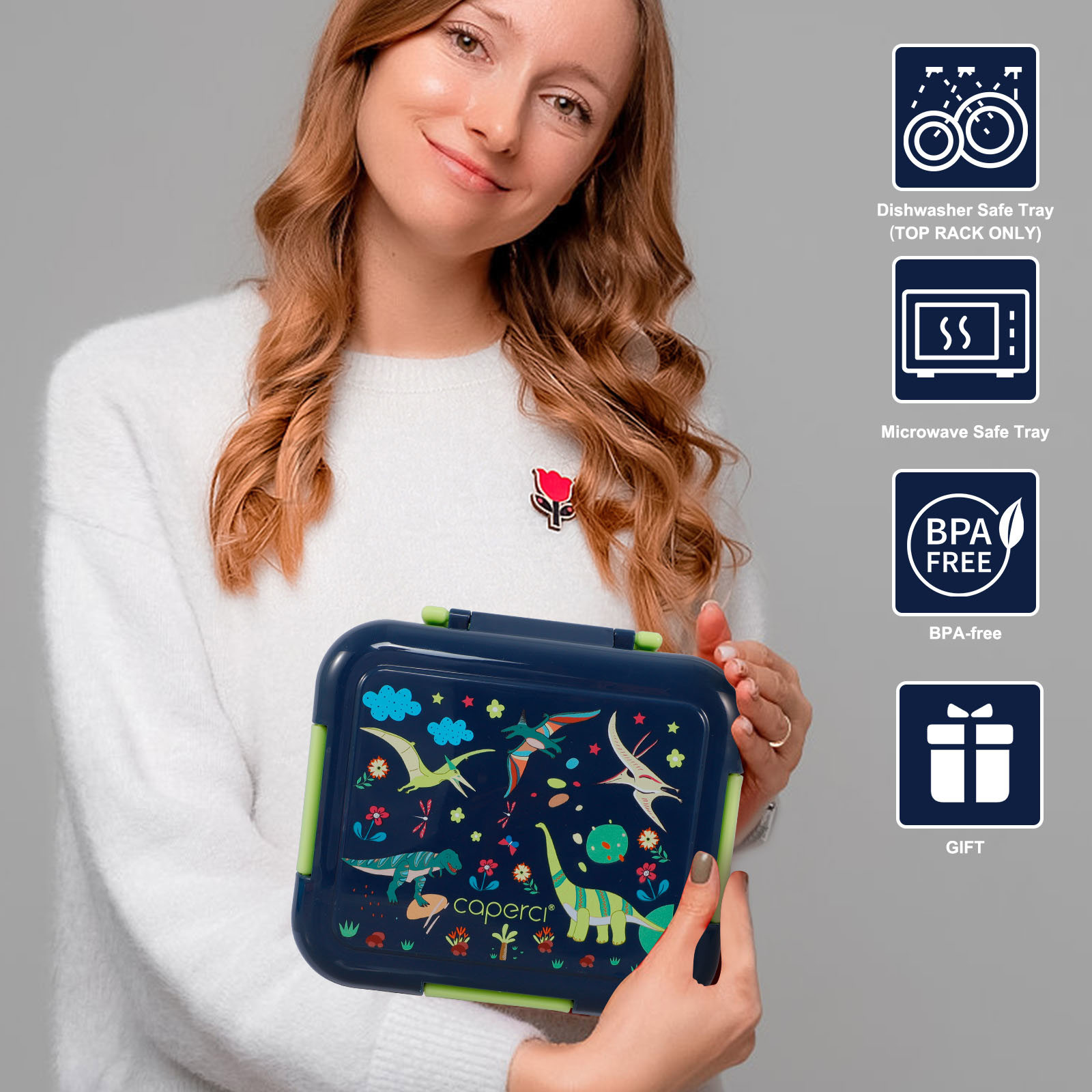 Caperci 4.8 Cup Bento Lunch Box for Kids photo 6