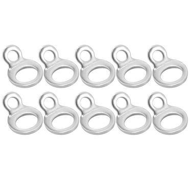 10pcs Silver Tone Stainless Steel Tie Down Hooks Strap Rings for Motorcycle