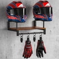 thumbnail image 1 of Soporte de pared para casco NANAGIFTREE para motocicleta, plateado, 1 of 8