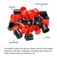 thumbnail image 4 of Unique Bargains 30pcs 24mm Rubber End Caps Cover Assortment Vinyl Screw Thread Protector Round PVC Vacuum Caps, Black Red, 4 of 5