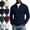 13# Navy, variant on Mens Quarter Zip Pullover Sweater Lightweight Mock Neck Slim Fit Pullover Knit Casual Polo Sweaters White L