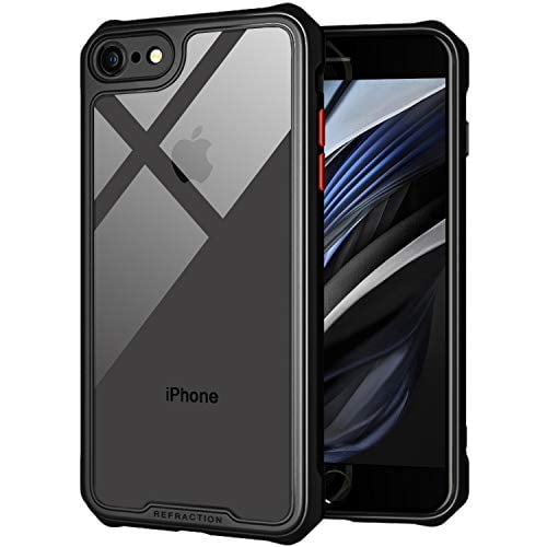 Tenoc Phone Case For Apple Iphone Se Iphone 7 And Iphone 8 Case Clear Back Cover Bumper Case Compatible For Iphone Se2 7 8 4 7 Inch Black Walmart Com Walmart Com