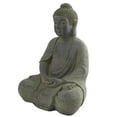 thumbnail image 3 of Pemberly Row Indoor/Outdoor Fiber Clay Full Buddha Pose Statue in Gray, 3 of 6