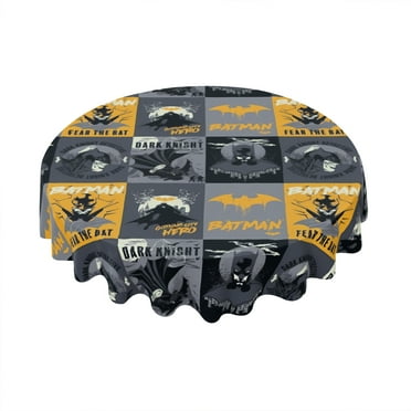 Batman Tablecloth Decorative Round Tablecloth 60 Inch Home Tablecloth, Leakproof and Sturdy