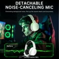 thumbnail image 5 of FONHAID 2.4GHz Wireless Gaming Headset for Xbox, PS5, Switch, Bluetooth Gaming Headphones with Detachable Noise Canceling Mic, 45H Battery, White, 5 of 8