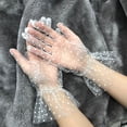 thumbnail image 2 of Qarigey Mujer Guantes Encaje Tul Transparente Puntos Negros Guantes Decoración para Fiesta Boda guantes y mitones D Qarigey AP000748-04, 2 of 6