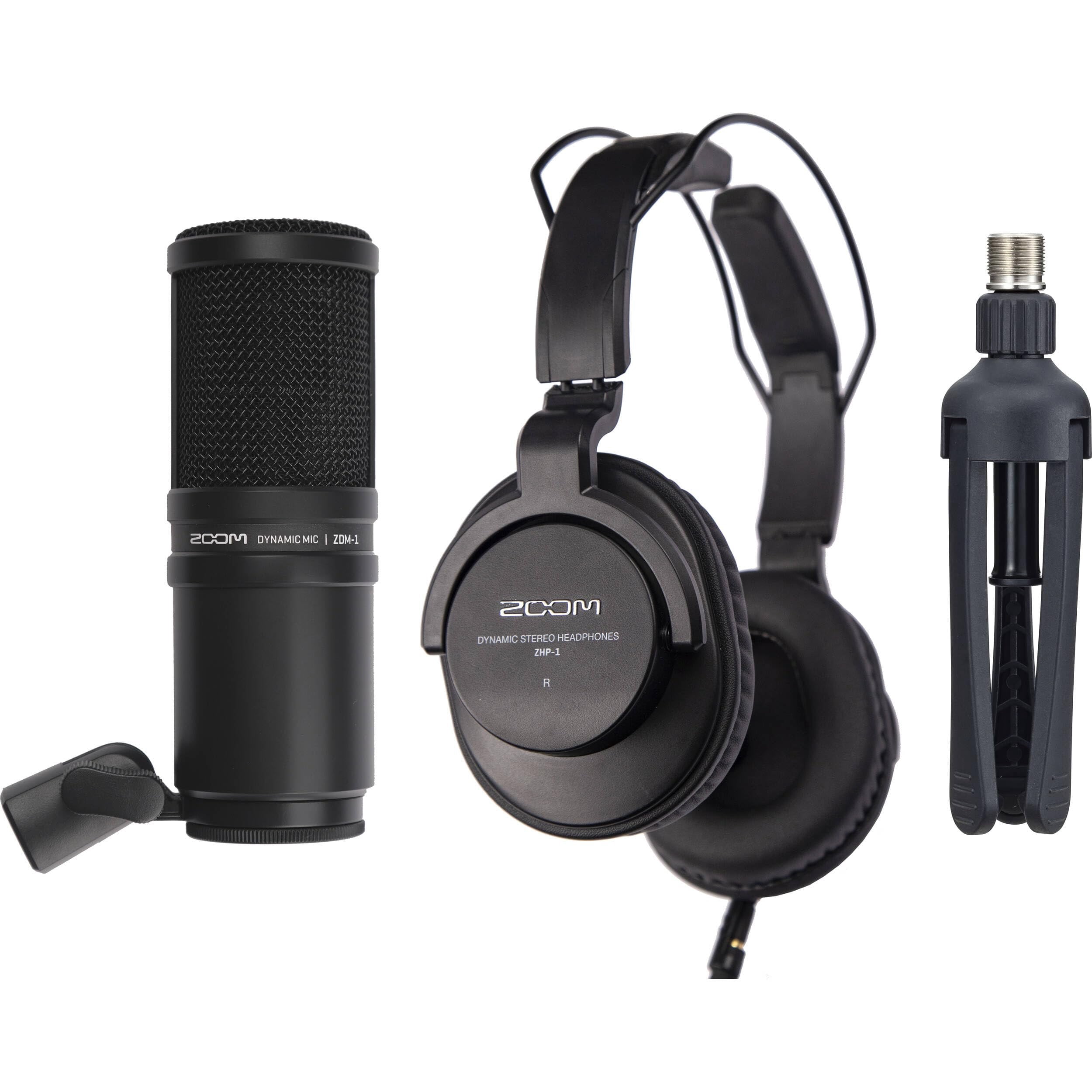Zoom PodTrak P4 Portable Multitrack Podcast Recorder Bundle with Three 3 Mic Packs with Headphones, Windscreen, XLR, and Tabletop Stands + 64GB Card + Wallet
