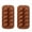 Brown (Skull), variant on BE-TOOL 2Pcs Halloween Silicone Chocolate Mould Fondant Maker Desserts Cookies Jellies Candies Cakes Mould Purple ( Wizard)