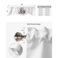 thumbnail image 5 of Cactus Flower Arrow Window Curtain Kitchen Cabinet Coffee Tie-Up Valance Curtain Rod Pocket Short Curtain, 5 of 6