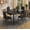 Black, variant on Asofer Dining Table Set for 4 with PU Chairs, Kitchen Table and Chairs for Dining Room Breakfast Nook, Retro