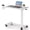 White, variant on COMHOMA Adjustable Overbed Bedside Table with Lockable Wheels, Pneumatic Mobile Standing Laptop Desk, Small Standing Desk Portable Rolling Overbed Table Hospital Home Use, Black
