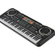 Oahisha Electronic Organ,Children 61 Keys Electronic Organ with Microphone Electric Piano Music Educational Electronic Keyboard with US Plug