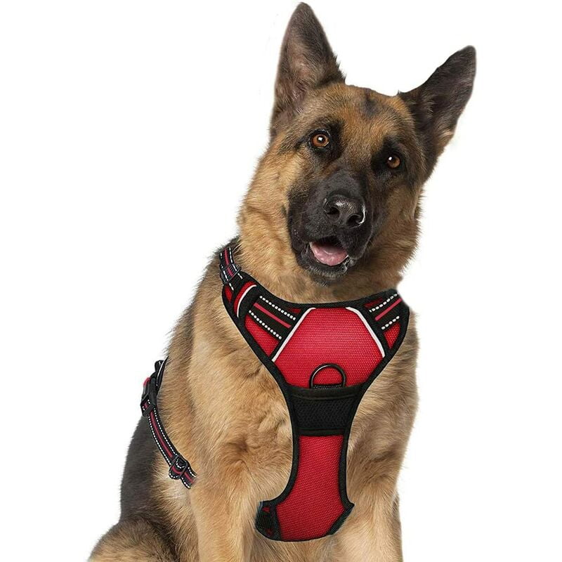 Chockeie Super Dog Adjustable Anti Pull Harness Oxford Reflective Nylon Chest Harness For Large Medium And Small Xl Dogs