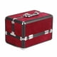 thumbnail image 4 of Estuche de Maquillaje, Caja de Transporte de Cosméticos, Caja Organizadora De Maquillaje, 4 Bandejas, Para Mujeres, Maquillador, Manualidades, Kit De Uñas (Vino Tinto Y Franja), 4 of 9