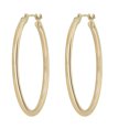 thumbnail image 2 of Stunning 14K Yellow Gold Plated Silver Hoop Earrings for Women, 40 MM Diameter, 2 of 4