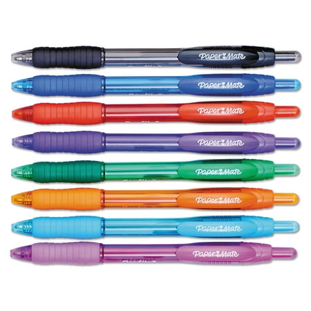 8pk Ballpoint Pens Profile 1.4mm Multicolored - PaperMate